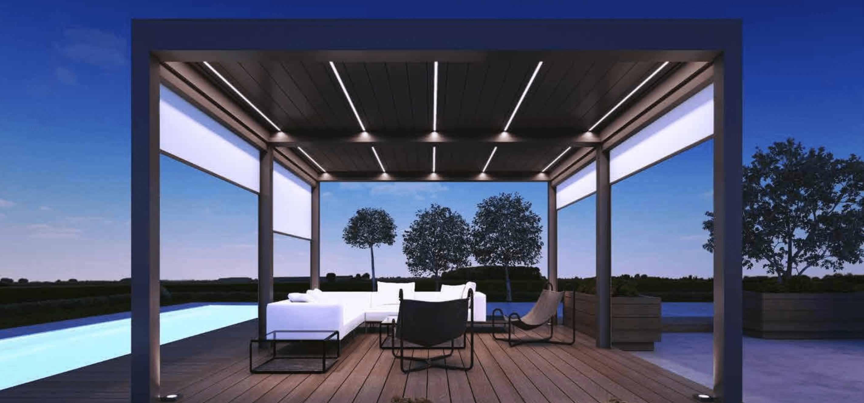 Pergola nocą